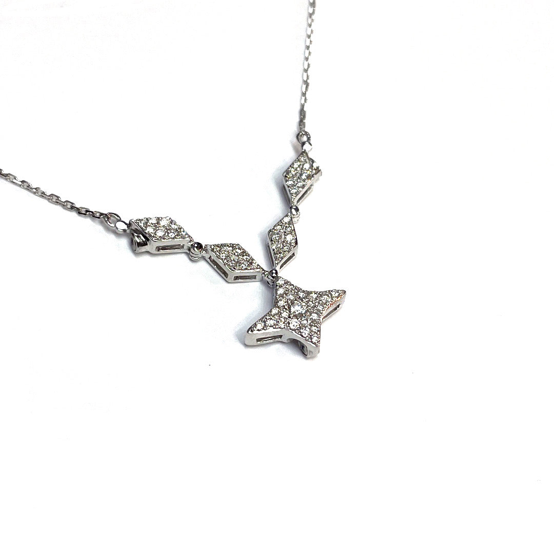 Day to Night 18K White Gold Convertible Necklace