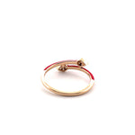 Load image into Gallery viewer, 14K Yellow Gold Snake Ring with Red Enamel