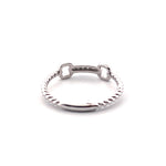 Load image into Gallery viewer, 14k White Gold GG Link Diamond Ring