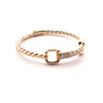 Load image into Gallery viewer, 14k Yellow Gold GG Link Diamond Ring