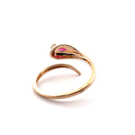 Load image into Gallery viewer, 14K Yellow Gold Snake Diamond Ring With Ruby