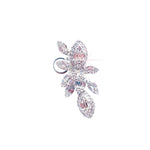 Load image into Gallery viewer, Exquisite and Elegant 18K White Gold Oval Diamond Leaf Earrings
