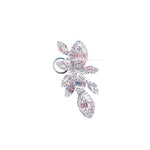 Load image into Gallery viewer, Exquisite and Elegant 18K White Gold Oval Diamond Leaf Earrings