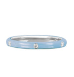 Load image into Gallery viewer, Stackable Enamel Diamond Band In 18K White Gold Pre Order Yours Today!!
