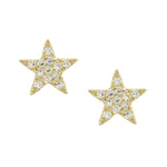 Load image into Gallery viewer, Dazzling 14K Gold Pave Star Earrings