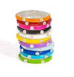 Load image into Gallery viewer, Stackable Enamel Diamond Band In 18K White Gold Pre Order Yours Today!!