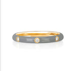 Load image into Gallery viewer, Stackable Enamel Diamond Band In 18K Yellow Gold Pre Order Yours Today!!
