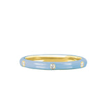 Load image into Gallery viewer, Stackable Enamel Diamond Band In 18K Yellow Gold Pre Order Yours Today!!