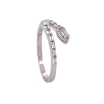 Load image into Gallery viewer, 14K Yellow Gold or White Gold Open Cuff Snake Diamond Ring
