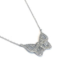 Load image into Gallery viewer, Lightweight 14k Yellow Gold or White Gold Butterfly Diamond Necklace
