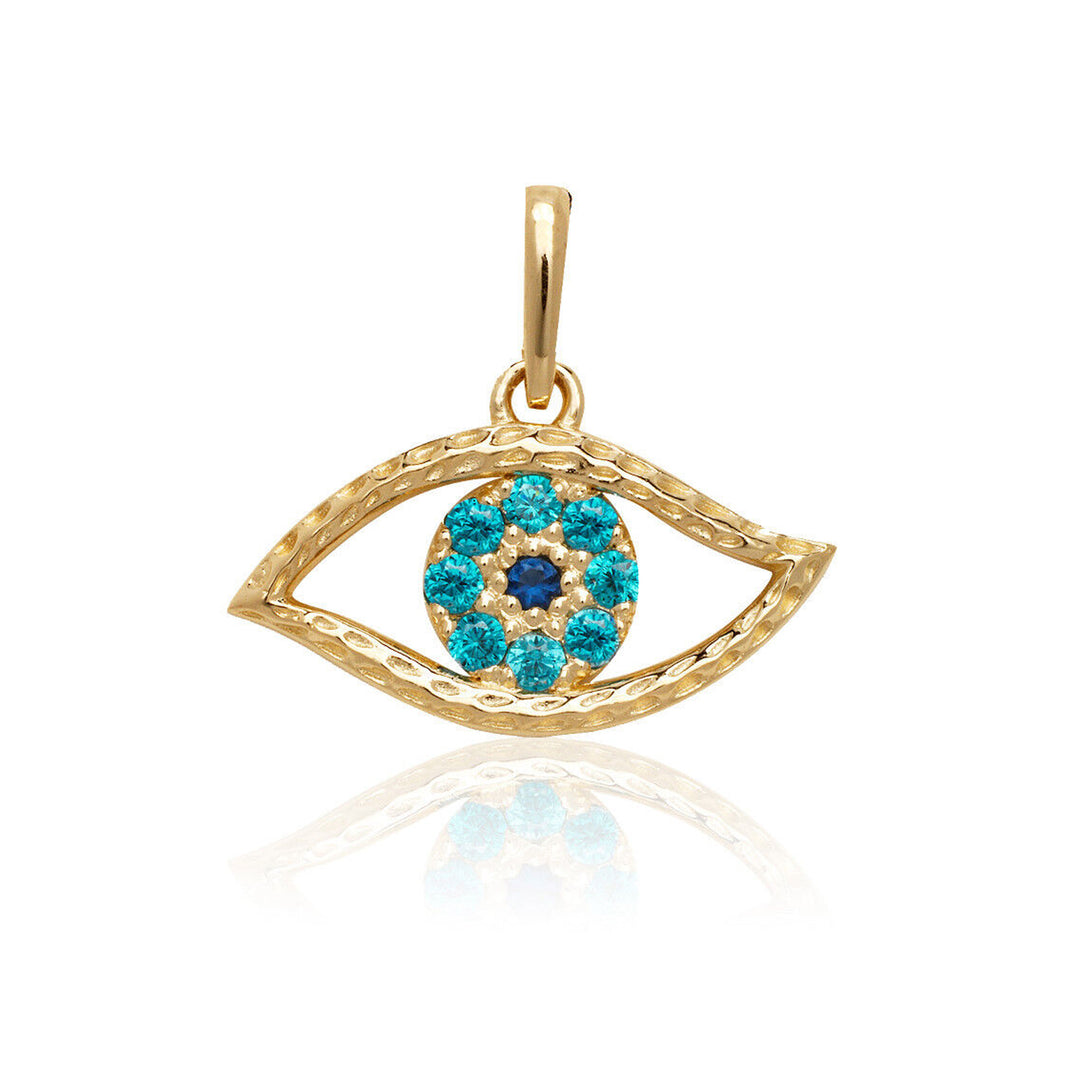 Charming 14k Gold Evil Eye Necklace