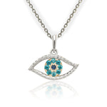 Load image into Gallery viewer, Charming 14k Gold Evil Eye Necklace
