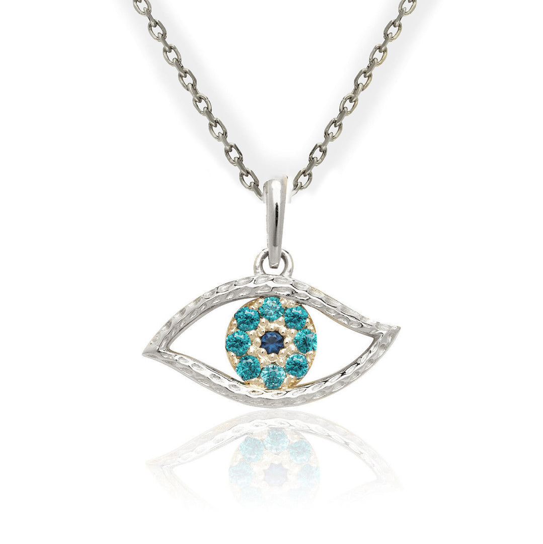 Charming 14k Gold Evil Eye Necklace