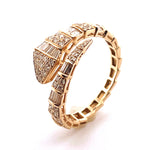 Load image into Gallery viewer, 14k Yellow Gold Diamond Snake Tail Ring
