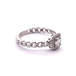 Load image into Gallery viewer, Dainty 14k White Gold Diamond Ring
