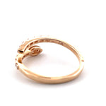 Load image into Gallery viewer, 14K Yellow Gold or White Gold Open Cuff Snake Diamond Ring
