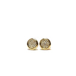 Load image into Gallery viewer, Stunning 14k Solid Yellow Gold Push-Back Diamond Earrings
