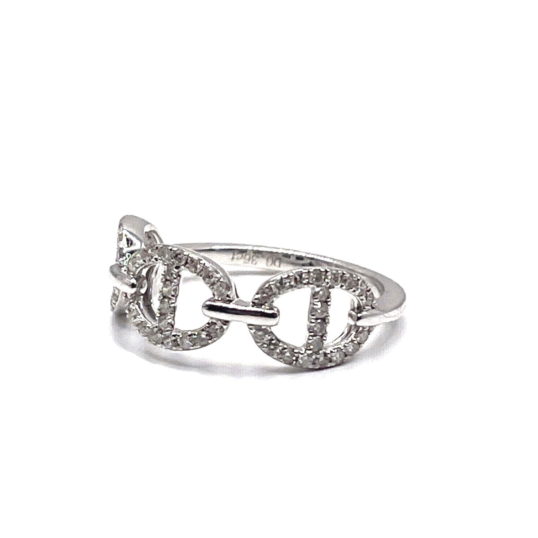 Elegant 14k White Gold Diamond Ring