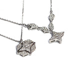 Load image into Gallery viewer, Day to Night 18K White Gold Convertible Necklace
