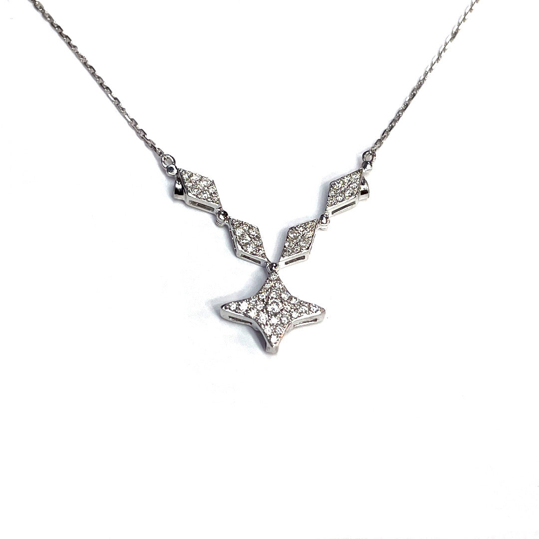 Day to Night 18K White Gold Convertible Necklace