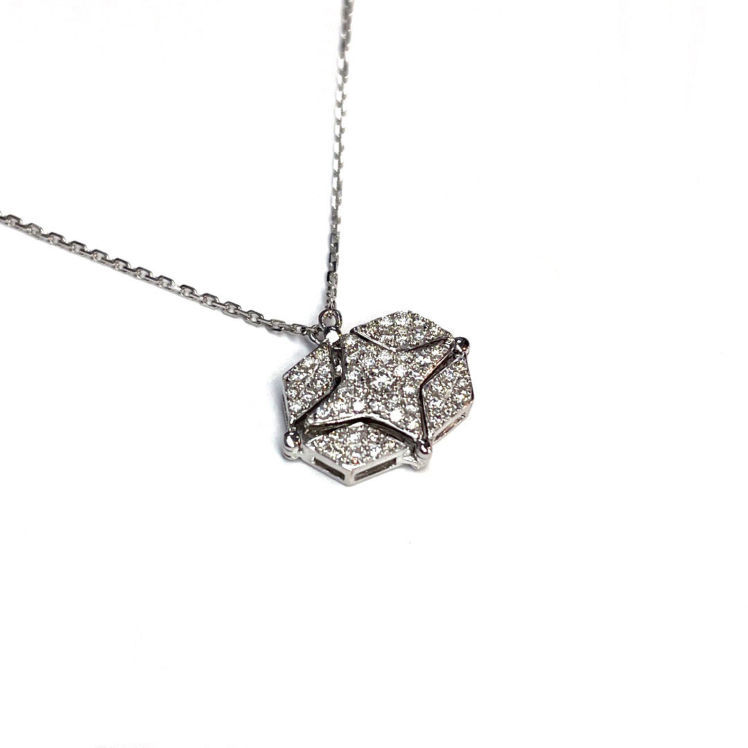 Day to Night 18K White Gold Convertible Necklace