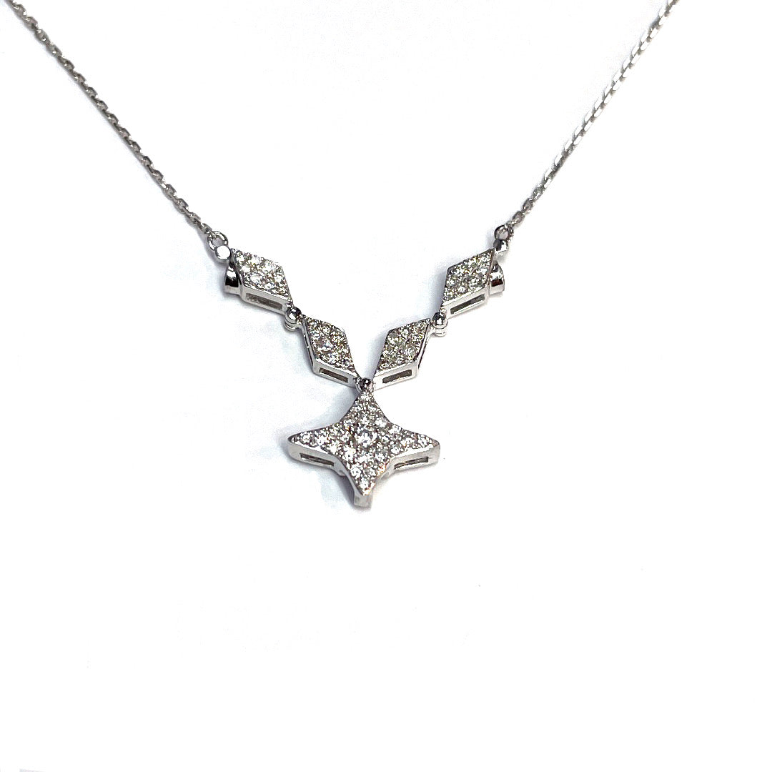 Day to Night 18K White Gold Convertible Necklace