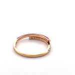 Load image into Gallery viewer, 14K Yellow Gold Red Enamel Diamond Ring
